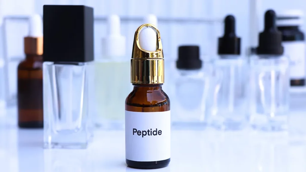 Szklana buteleczka serum z peptydami
