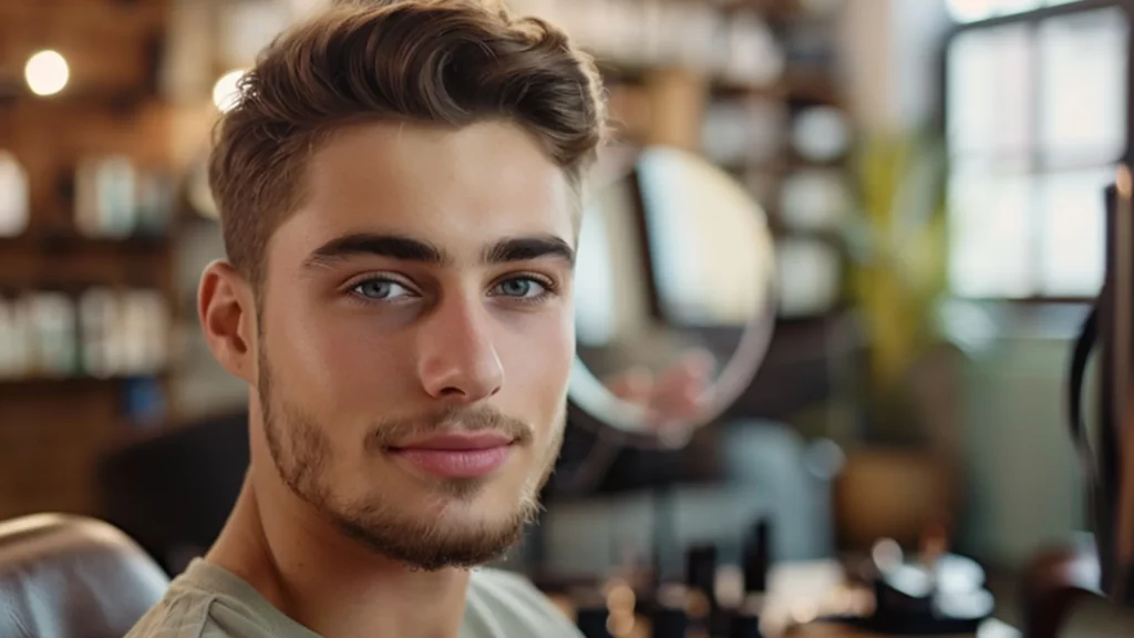 Clean makeup u młodego męzczyzny