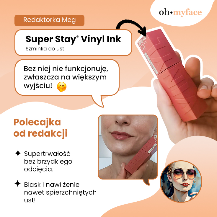 Redaktorka Meg poleca Syper Stay Vinyl Ink od Maybelline New York