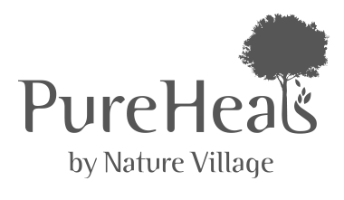 Logo PureHeals – logotyp koreańskiej marki kosmetycznej na białym tle.
