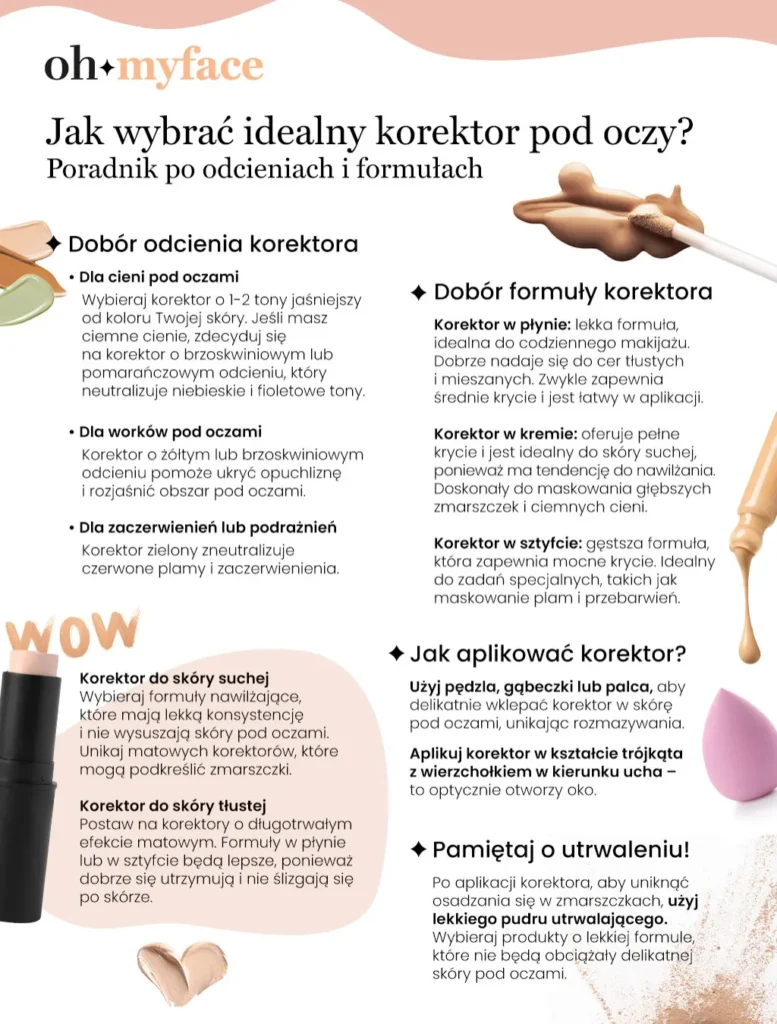  Infografika Jak wybrać korektor pod oczy 