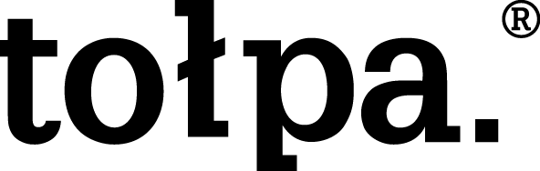 Logo Topla – logotyp marki na ciemnym tle.