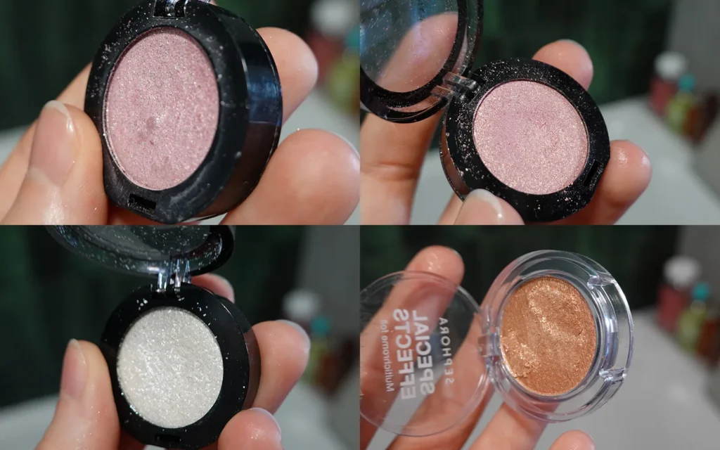  Pojedyncze cienie do powiek Sephora Collection - prezentacja 4 kolorów 